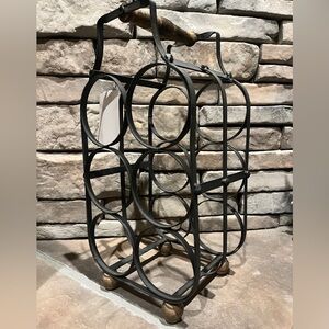 Black Metal Wine Rack